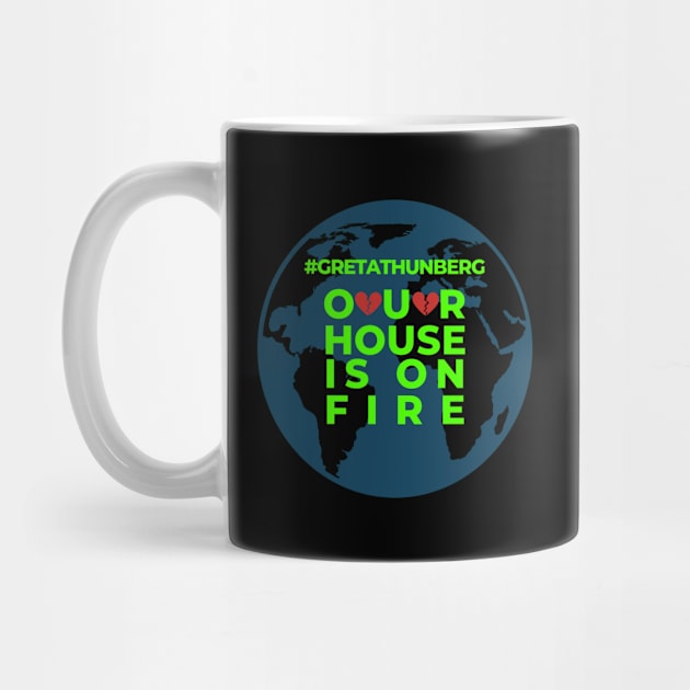 House on Fire Planet Earth Help Climate Strike Nature Future Natural Enviroement Cute Funny Gift Idea by EpsilonEridani